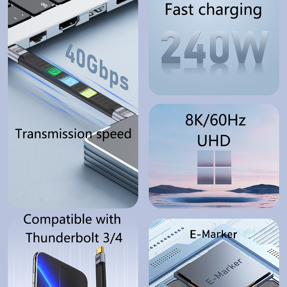 x SSD 0Hz compatible with TUSB4 digital hunderbolt 3 4 40Gbps USB C to Type C short cable 240W 8K6 on iPhone 15 Pro Ma. 