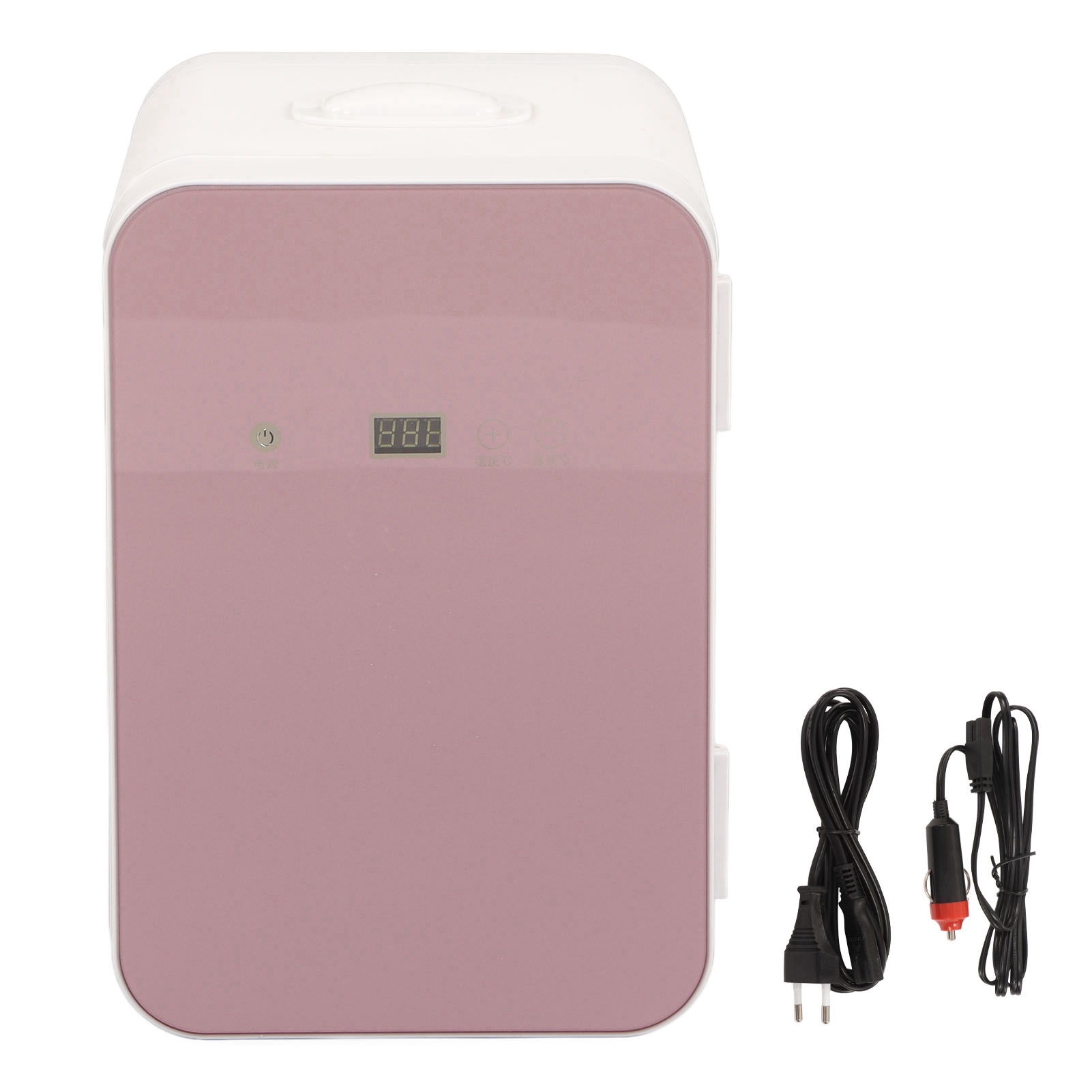 Mini Fridge Rose Gold 8L Digital Display Desktop Cooler Warmer with Vehicle Cable for Travel EU 220‑240V. 