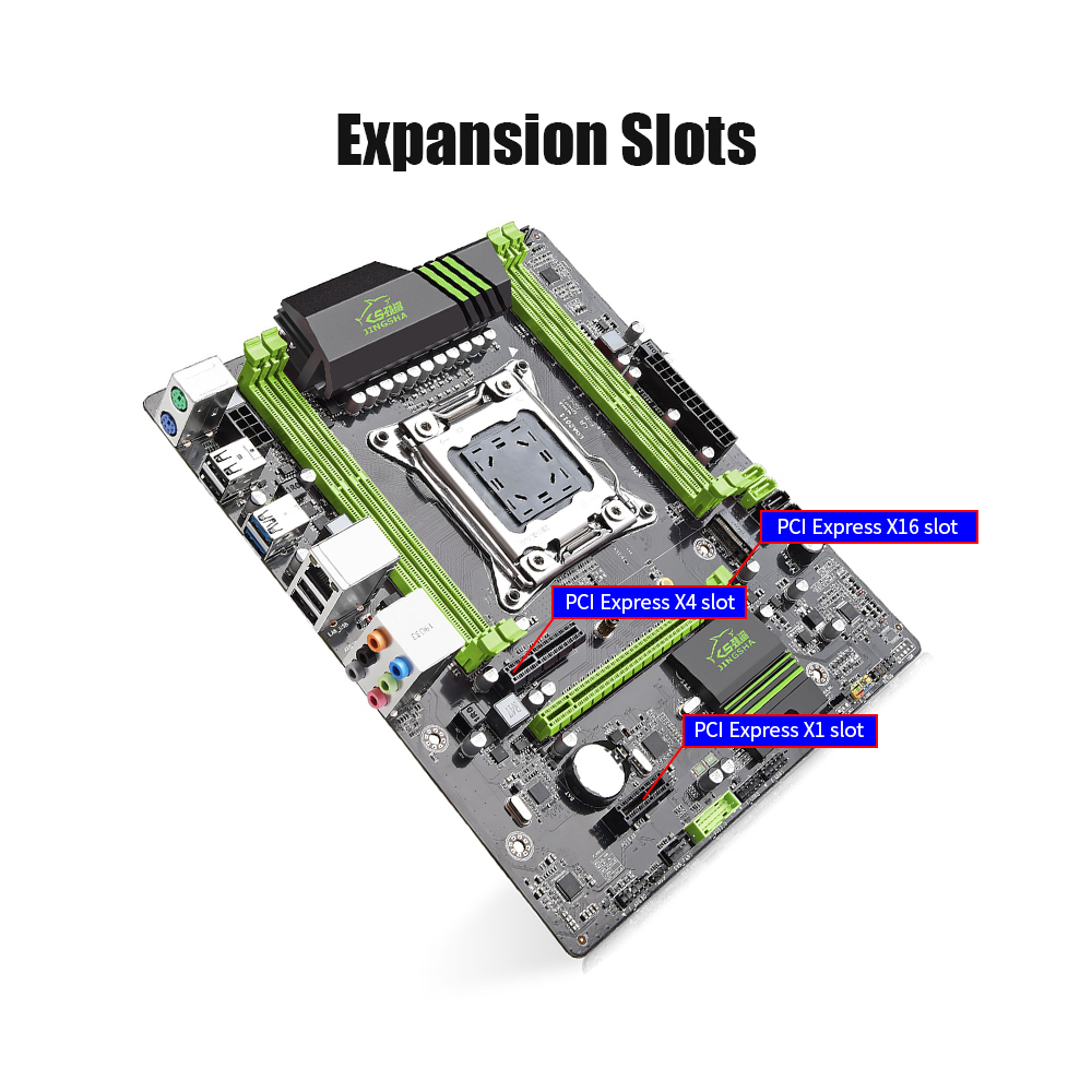 HXSJ Jingsha X79 Motherboard Gaming Mainboard with 4-channel DDR3 Slots M.2 Interface Support LGA2011 V1 V2 Series Processor. 