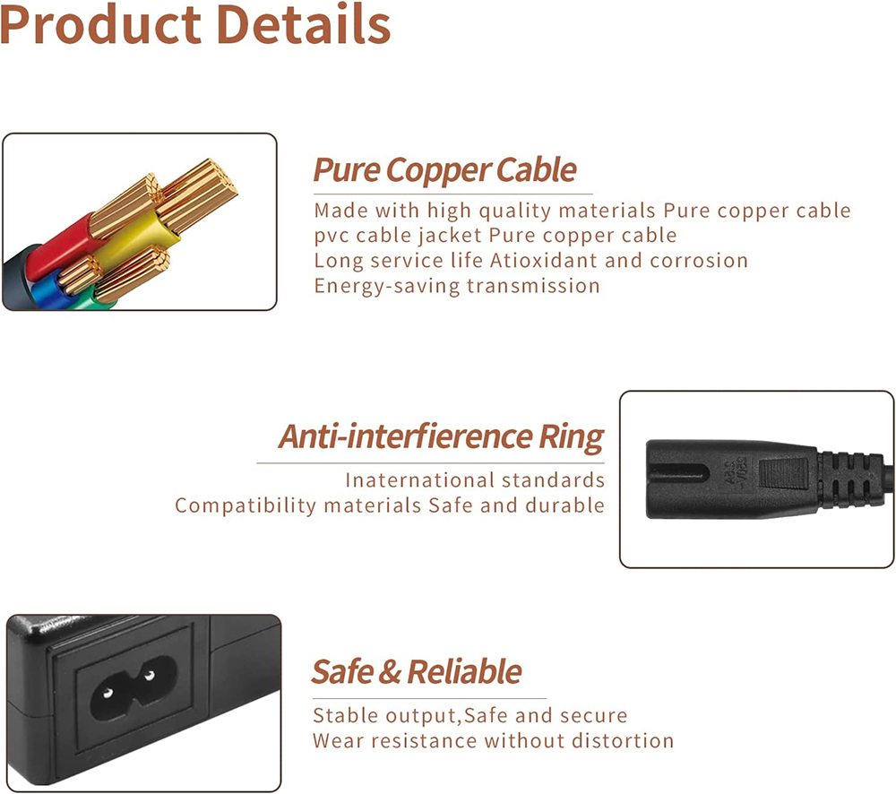 21V 3A Power Lithium Battery AC to DC Power Adapter 24Volt 5A Power Supply Transformer for Infant Monitor CCTV Cameras. 