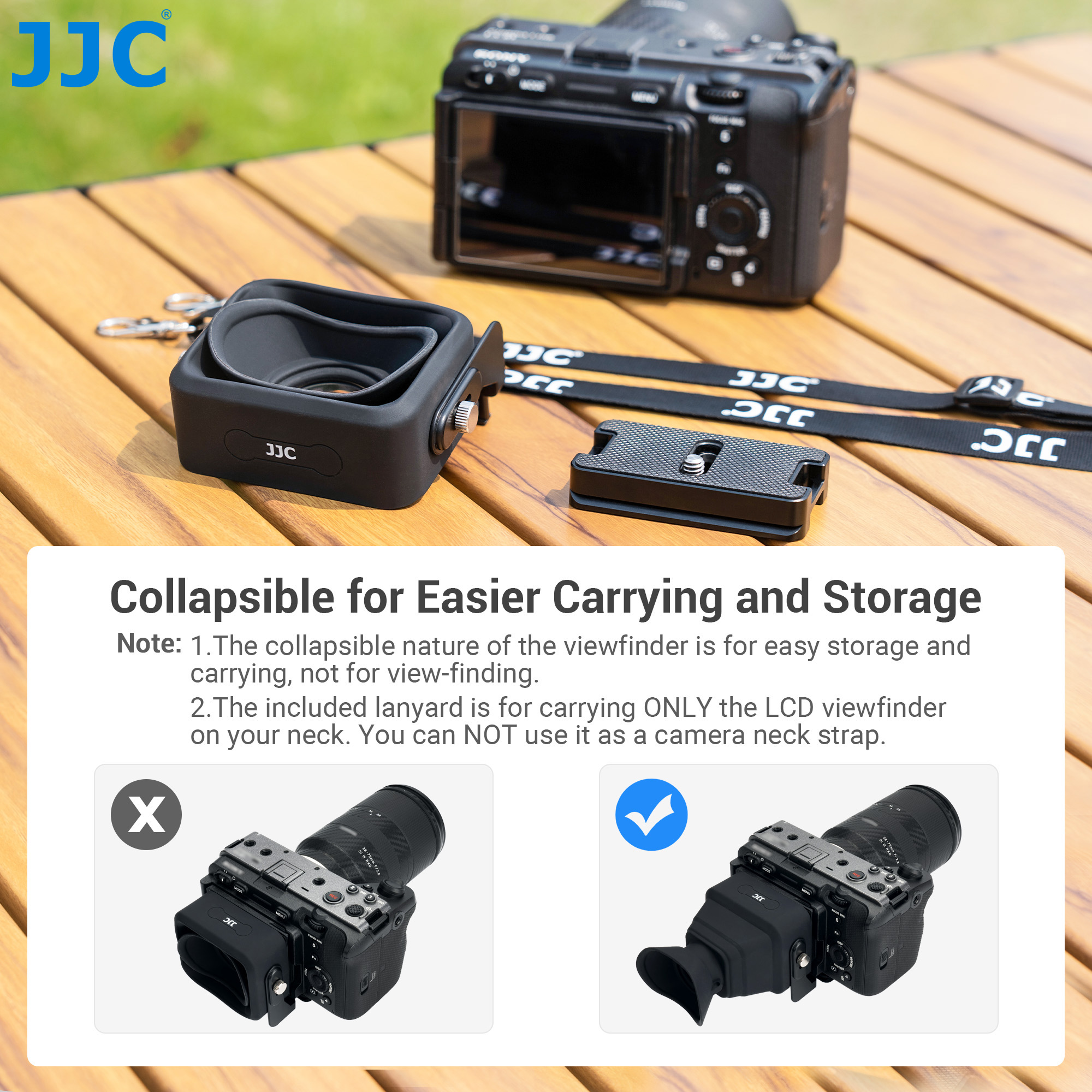 JJC Viewfinder Soft Silicone LCD Screen Viewfinder Foldable View Finder for Nikon Sony FX30 FX3 A7CR A7C II Camera Accessories. 