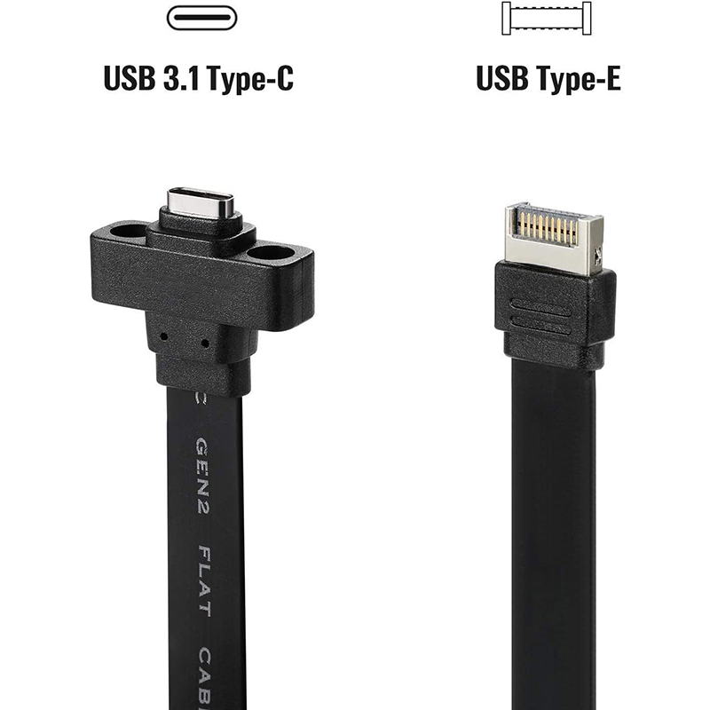 【3C VictoryEagle】USB 3.1 Type C Front Panel Header Extension Cable 50 cm, USB 3.1 Type to USB 3.1 Type C Cable,Gen 2 Gbps. 