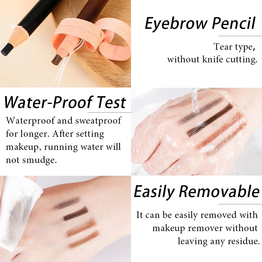 Eyebrow Pencil Microblading Supplies Set Waterproof Eyebrow Tattoo Tint Enhancers With Sharpener Brow 10Pcs Brow Trimmer Blade. 