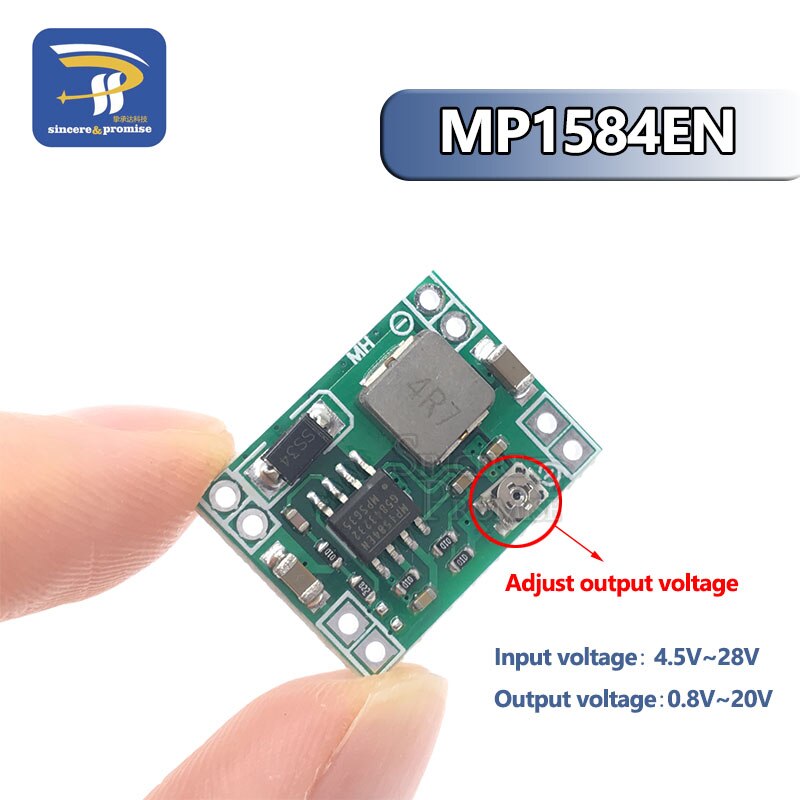 【happy one】5pcs/lot MP1584EN DC-DC step-down power supply module adjustable step-down module super LM2596 size size. 