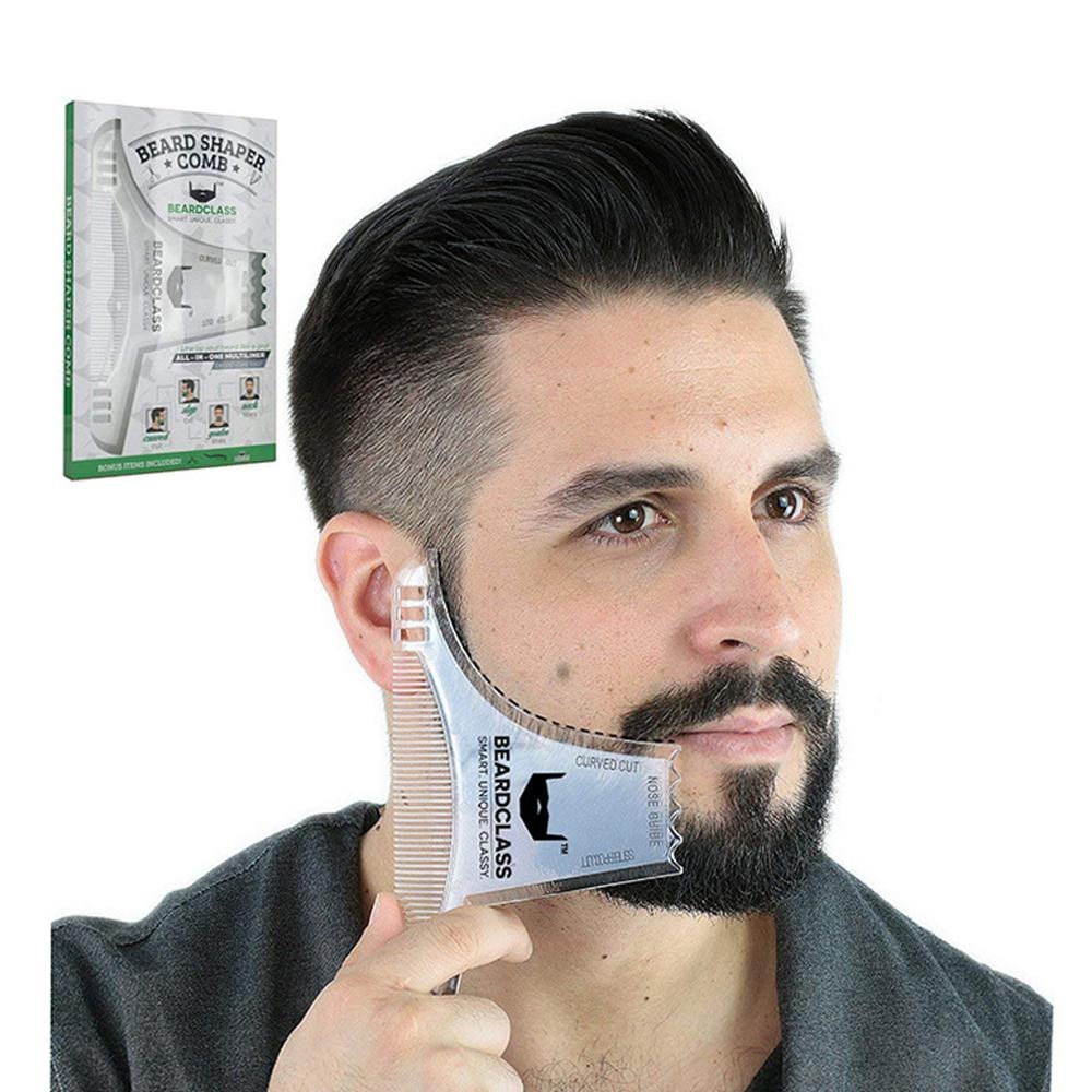 Men Beard Shaping Styling Template Beard Hair Combs Men Shaving Tools Hair Beard Trim Template Style Brush Beard Comb. 
