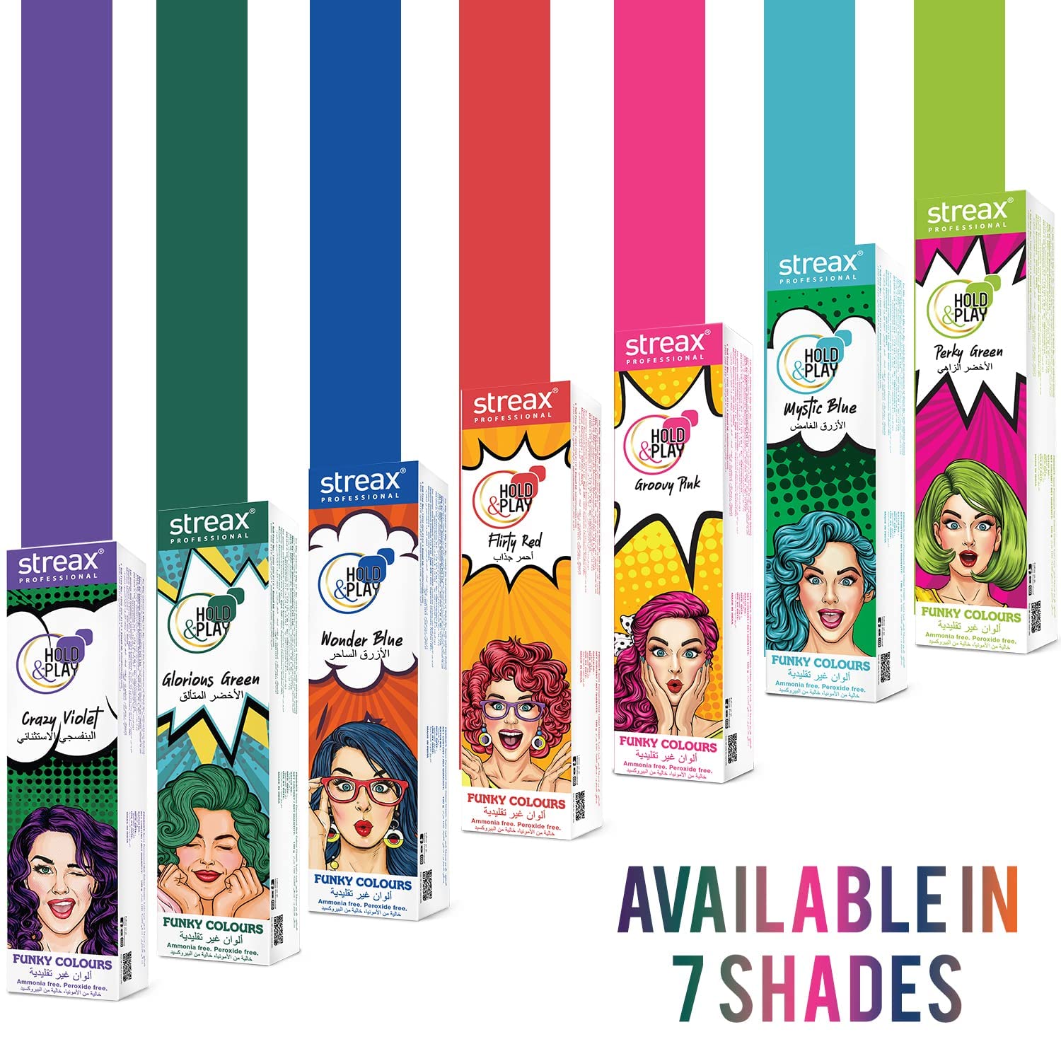 Streax Professional Hold and Play Funky Hair Color Crazy Violet (100gm). 