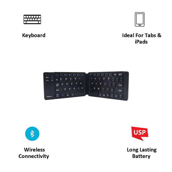 B68 Folding Bluetooth keyboard Rechargeable For Mobile And PC. 