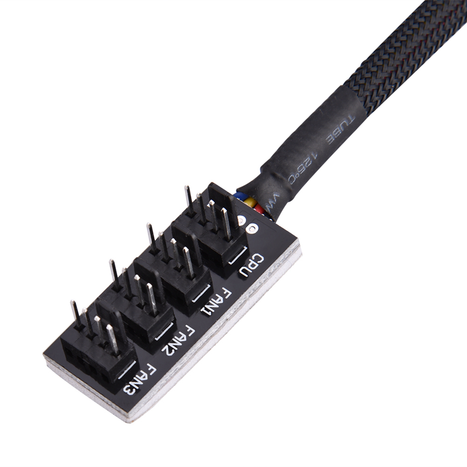 4-pin PWM splitter hub computer CPU/fan power multiple connector cable adapter support 3-pin/4-pin fans. 