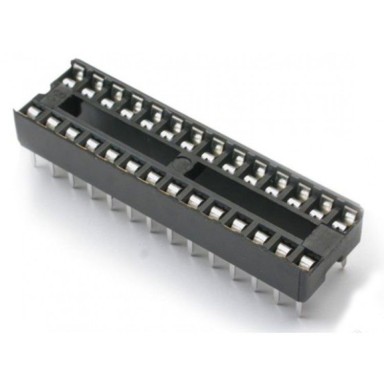 5Pcs- 28Pin IC Base 28 Pin Leads PCB Mount Low Cost IC Socket DIL DIP IC Socket PCB Mount Connector Adaptor Solder Type IC Base Socket 28 Pin IC Base. 