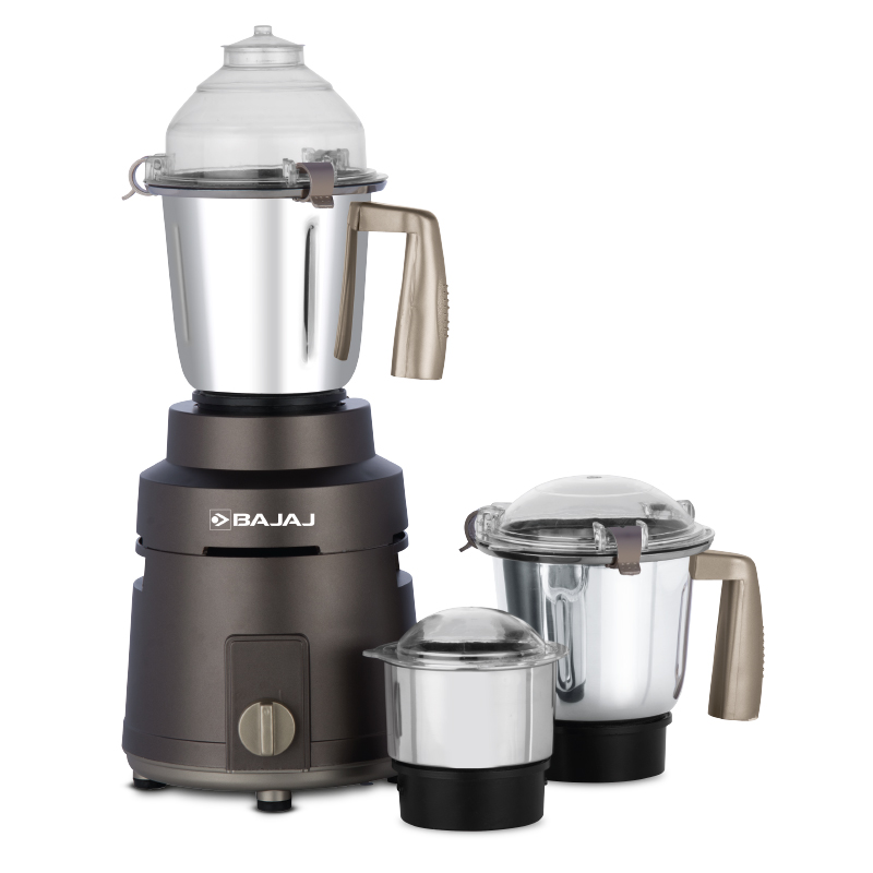 Bajaj Herculo 1000W Powerful Mixer Grinder / Blender / Juicer with Nutri-Pro Feature, Coffee Brown and Gold. 
