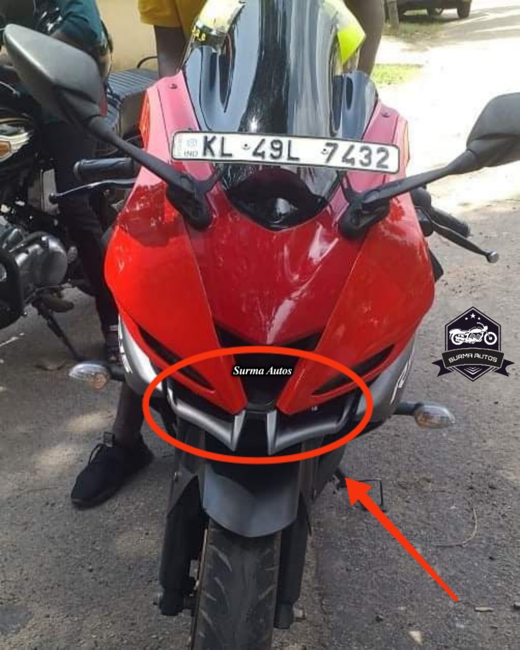 Motorcycle Front Winglet For YAMAHA R15 V3 Mini Motorbike wings. 