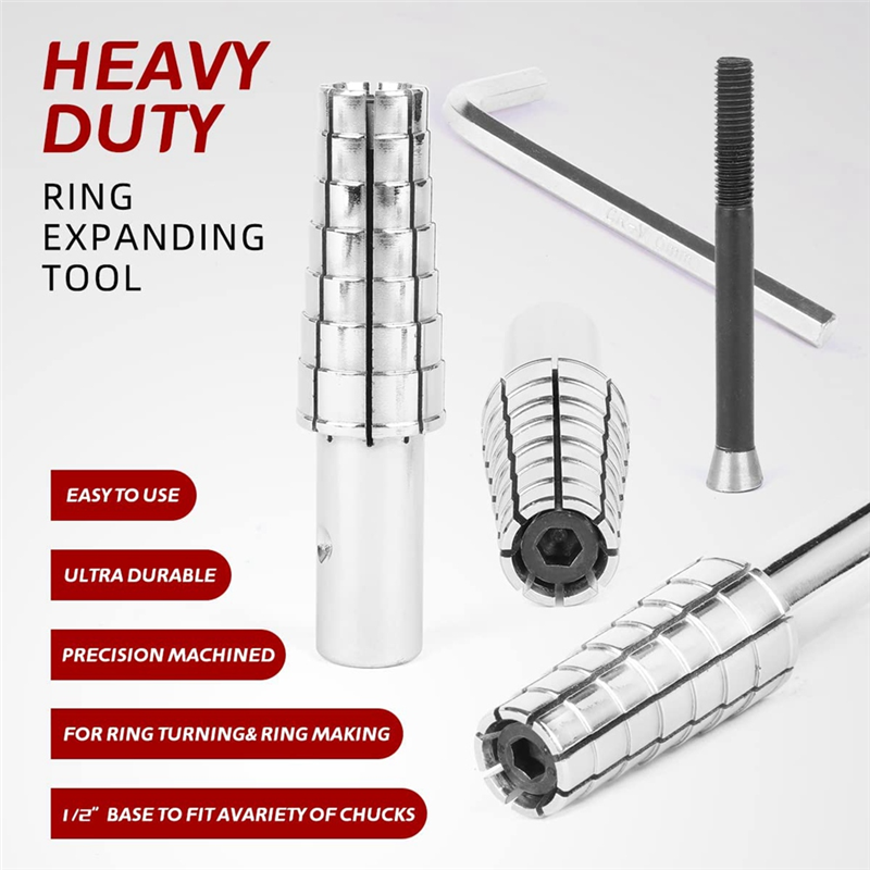 Expanding Stainless Steel Ring Mandrel Replacement with Hex Key-Heavy Duty Ring Shaper Tool for Ring Turning and Ring Making7.5-10.5. 