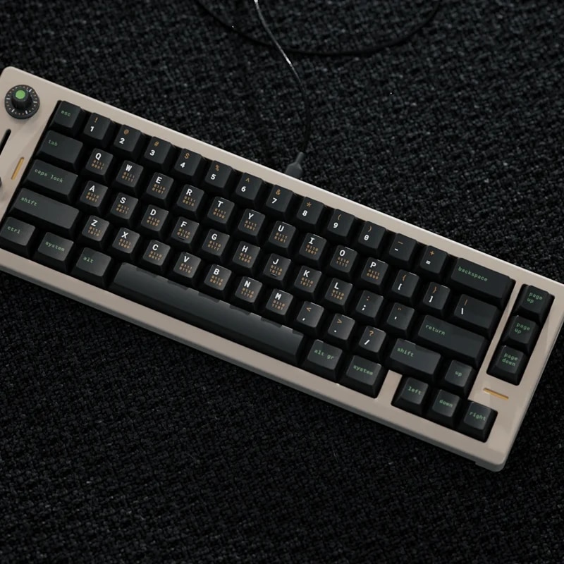 qpbt Terminal Keycaps Cherry Profile PBT Dye Sublimation Mechanical Keyboard Keycap For MX Switch ISO Enter 61/64/75/84/87/980. 