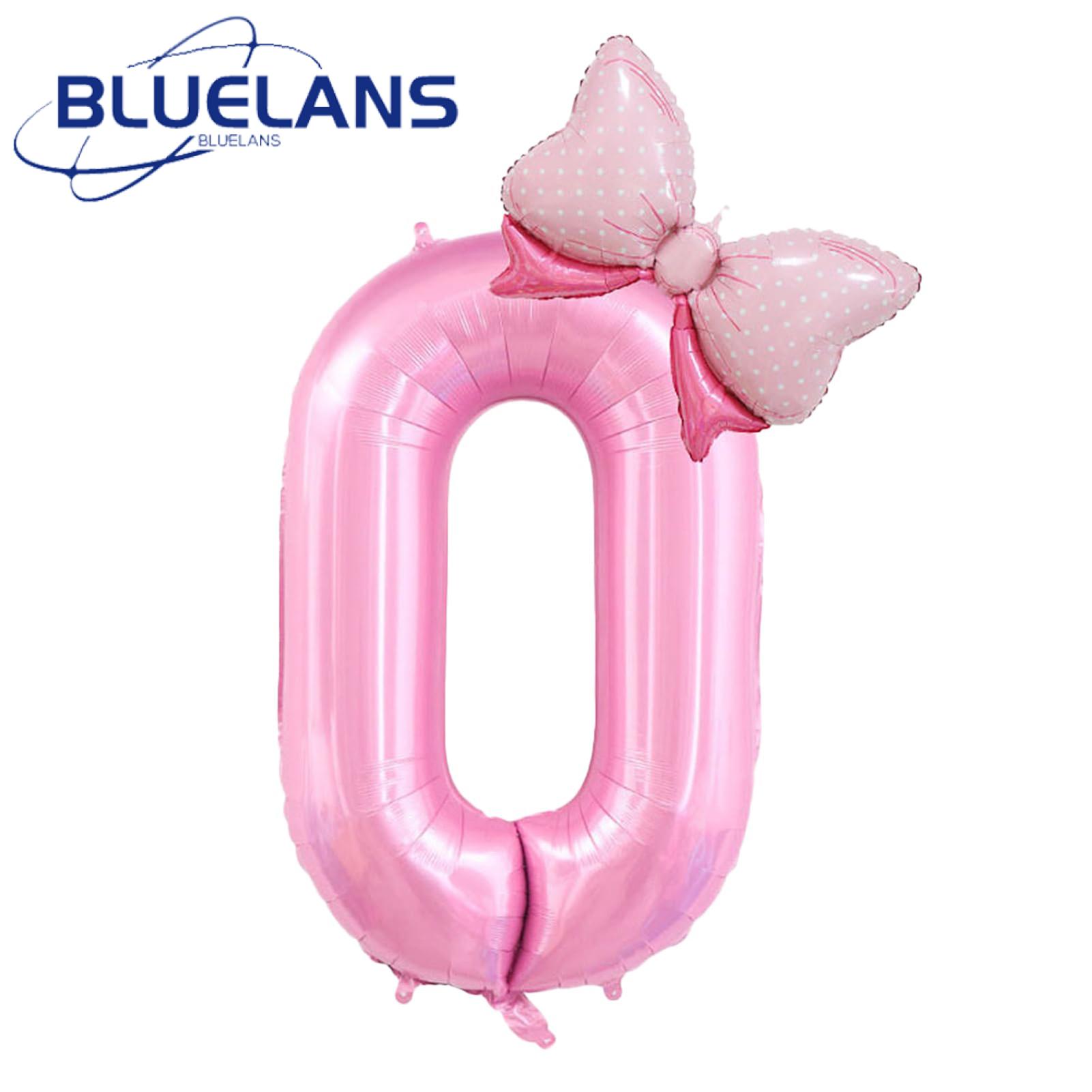 Balloon Party Supplies 40 Inch Happy Party Balloon Set Number Bowknot Shape Balloon Aluminum Film Balloon with Inflatable Straw Perfect for Celebrations Balloon Birthday Party Decorations
