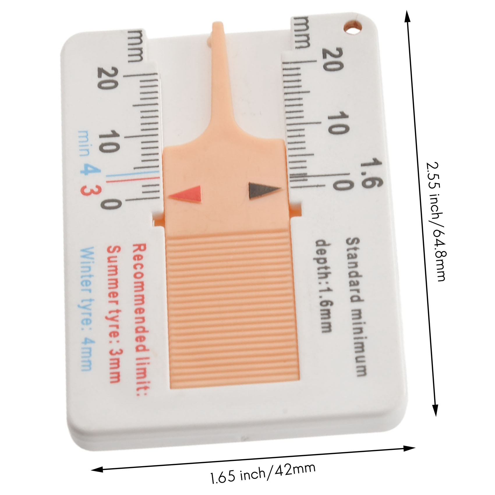 Tyre Tread Depth Gauge Car Motorcycle Trailer Van Wheel