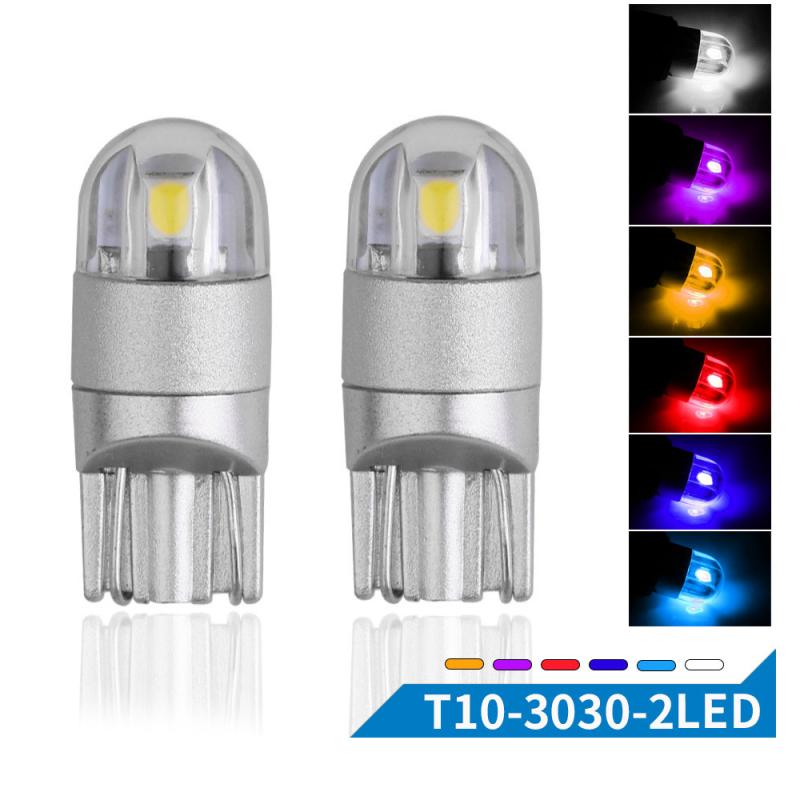 【VisioN Shop】purple T10 Car LED Reading Light Plate Light Lights External Light 2SMD 3030 194 168 Car LED Light Bulbs. 