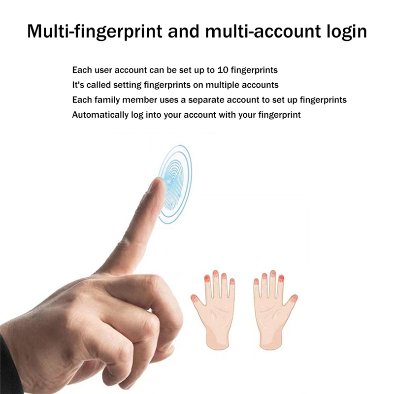 1 Piece USB Fingerprint Reader Computer USB Fingerprint Lock for Windows 10 11 Hello USB Fingerprint Sign-in Unlock Module. 