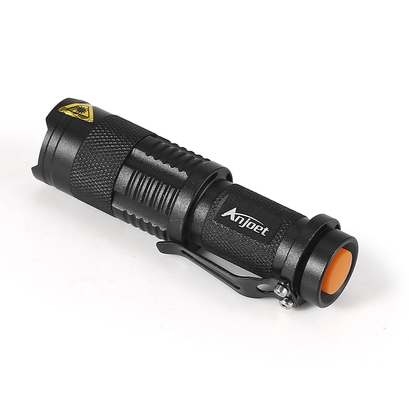 Anjoet LED Flashlight Q5 T6 L2 Mini Portable Torch Adjustable Zoom Flash Light Lamp use 14500 and 18650 battery for Bike light. 