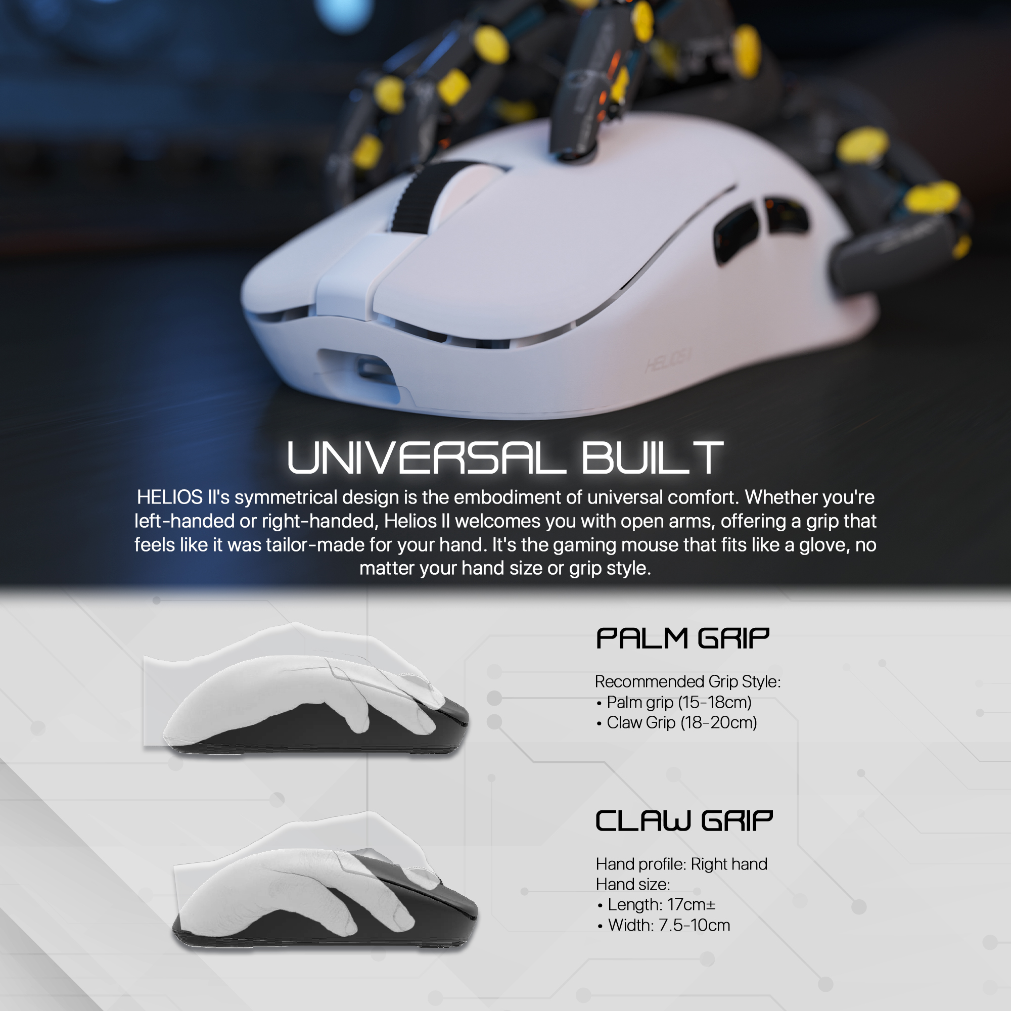 FANTECH HELIOS II XD3v3 Gaming Esports Mouse Wireless BT 55G Lightweight Mice PAW3395 26000DPI TTC Gold Switch For Laptop PC. 
