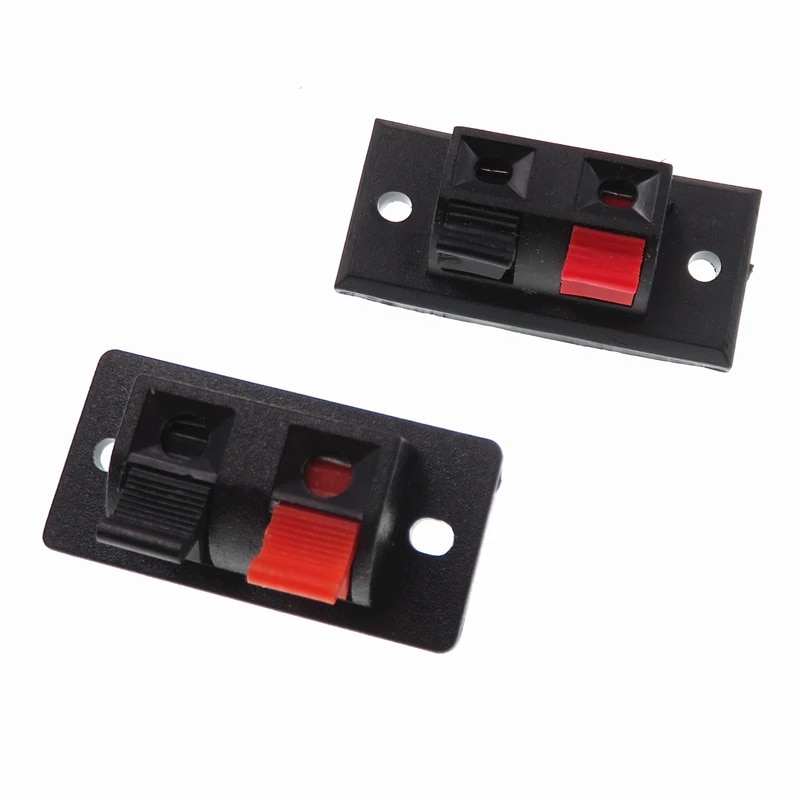 2pcs black Connector Terminal Audio Speaker Terminals Plug Socket Clip Audio Speaker Terminals Breadboard Clips. 