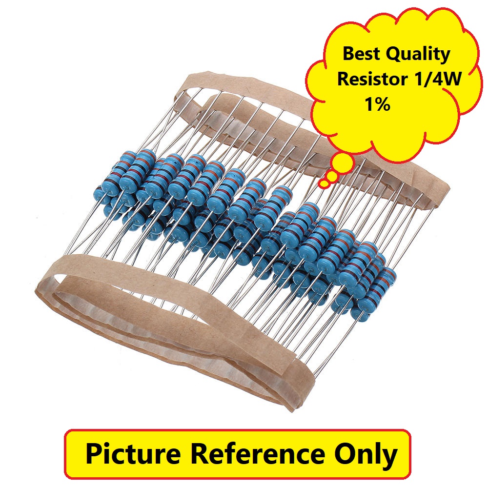 50Pcs- Tolerance 1% 330 Ohm 1/4W Resistors 330 Ohm Carbon Film Resistor 330 Ohm Resistance 0.25 Watt Fixed Resistors Passive Components Electronics Circuitry & Parts. 