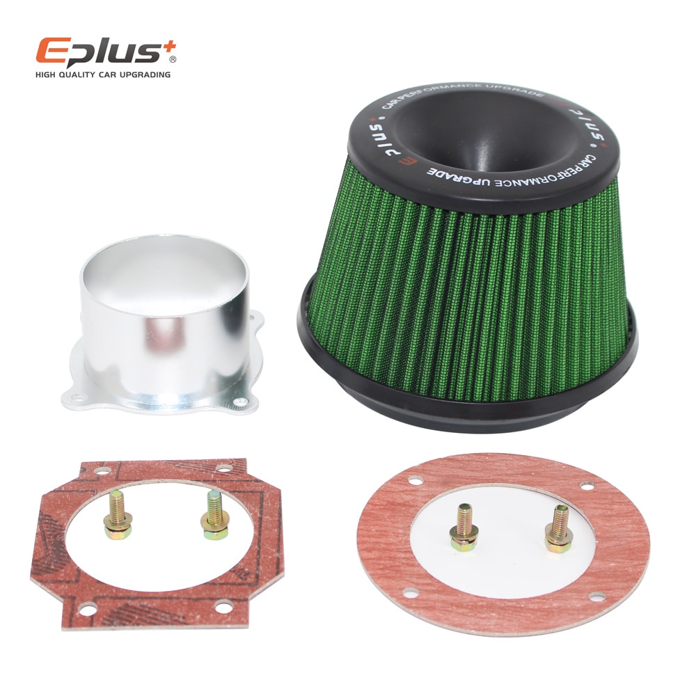 EPLUS Car Filters Air Intake System High Flow Filtre A Air Voiture Universal Connecting Base Red Green 3inch 76mm Automobiles. 