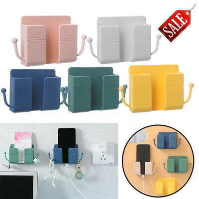 Mobile Phone Charging Hanging Holder Multifunction Wall Mounted Plug Bracket Remote Control Mounted Storage. 
