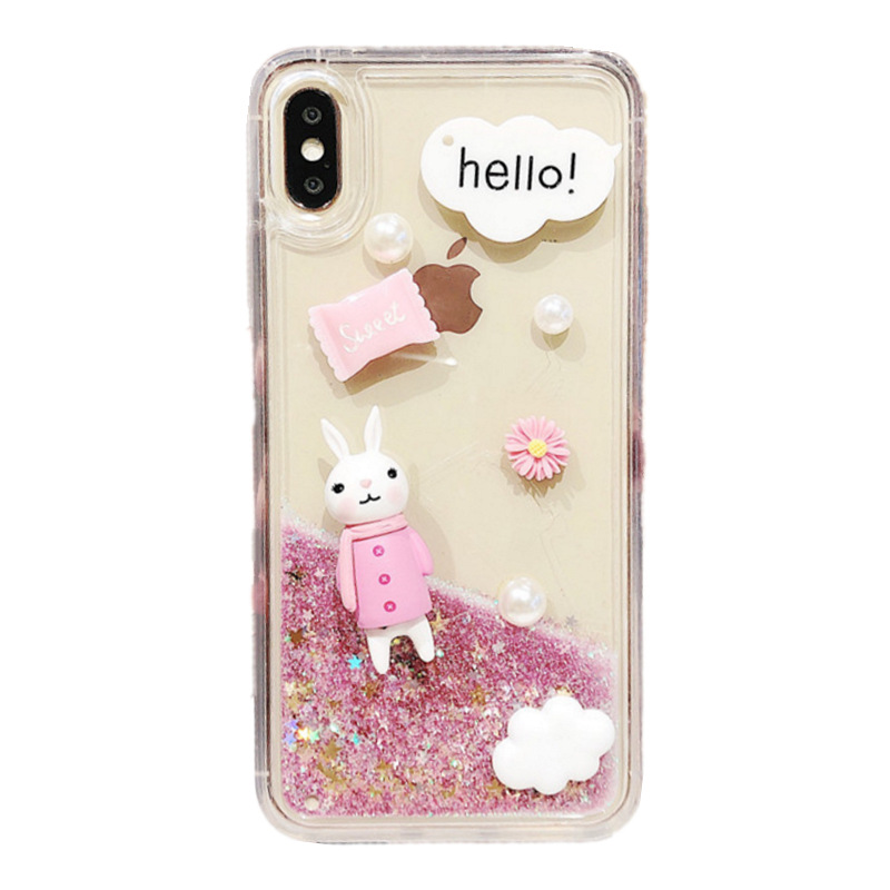 Applicable vivo Yang zi same style iqoo9 Quicksand y76S Mobile Phone Shell Silicone y9s Lanyard Rabbit Neo3 Trendy women. 
