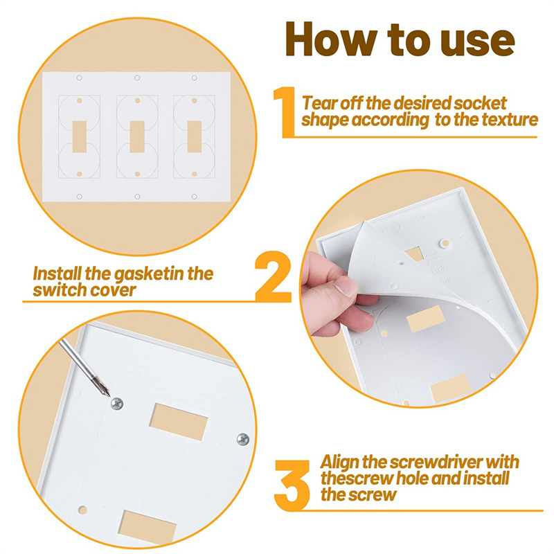 20Pcs Wall Insulation Outlet Insulators Sealers for Light, Switch. 