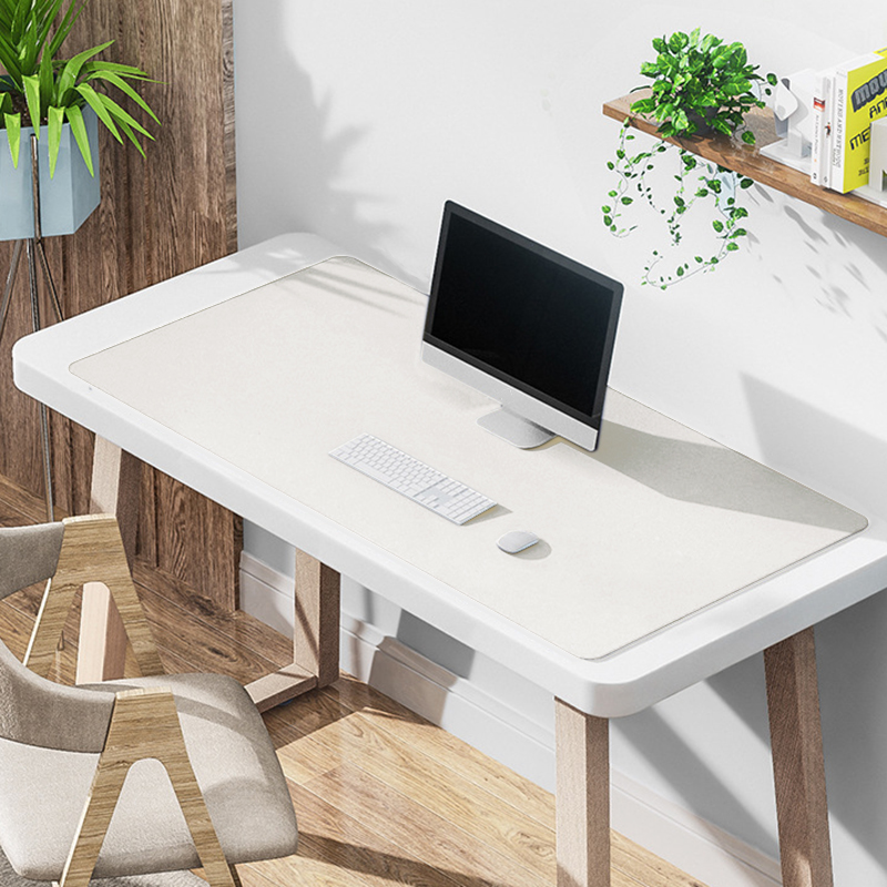 White Mousepad Portable Mouse Pad Large Gaming Waterproof Non-slip PU Leather Suede Desk Mat Computer Keyboard Desk Pad Mats. 
