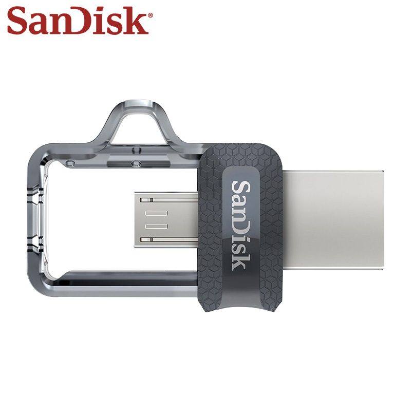 SanDisk OTG USB 3.0 Flash Drive 32GB 64GB 128GB 256GB Pen Drive Micro USB port Pendrive for Android phone Max 130Mb/s U Disk. 
