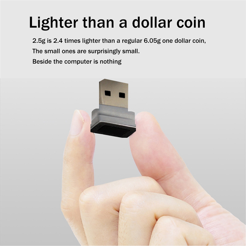 1 Piece USB Fingerprint Reader Computer USB Fingerprint Lock for Windows 10 11 Hello USB Fingerprint Sign-in Unlock Module. 