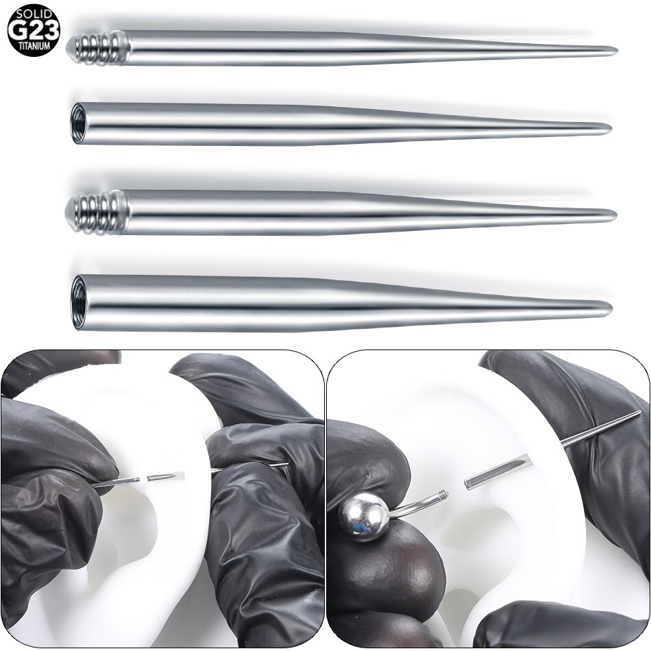 1PC Titanium Insertion Pins Taper Expander Piercing Tool Internal/External Thread Body Jewelry Labret Lip Dermal Pull Pin Tools. 