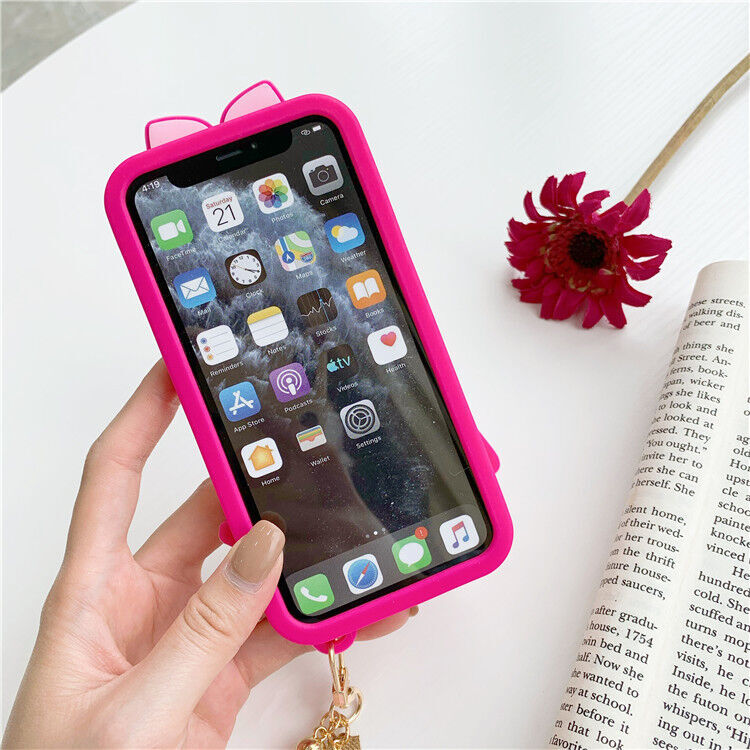 New 3D Barbie Mirror iPhone 11 Protective Cartoon Silicone Apple Phone Case Suitable. 