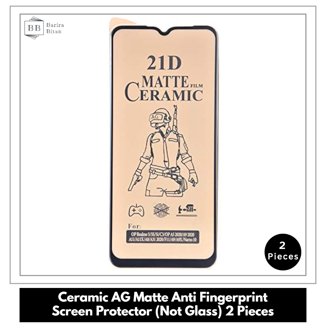 For Samsung Galaxy A34 5G Ceramic AG Matte Anti-Fingerprint Screen Protector 2pcs (Not Glass)