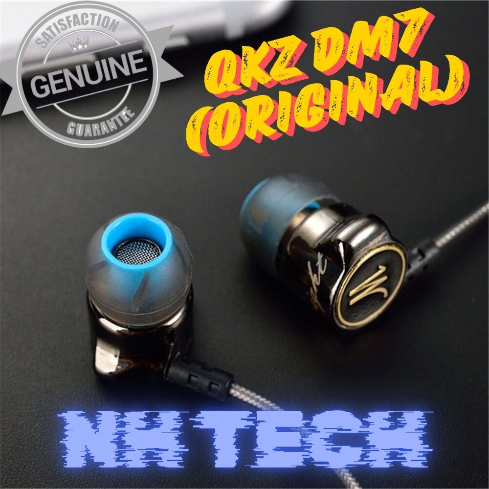 Qkz Dm7 (Orginal) Zinc Alloy In Ear Hifi Wired Earphone Stereo Bass - Black