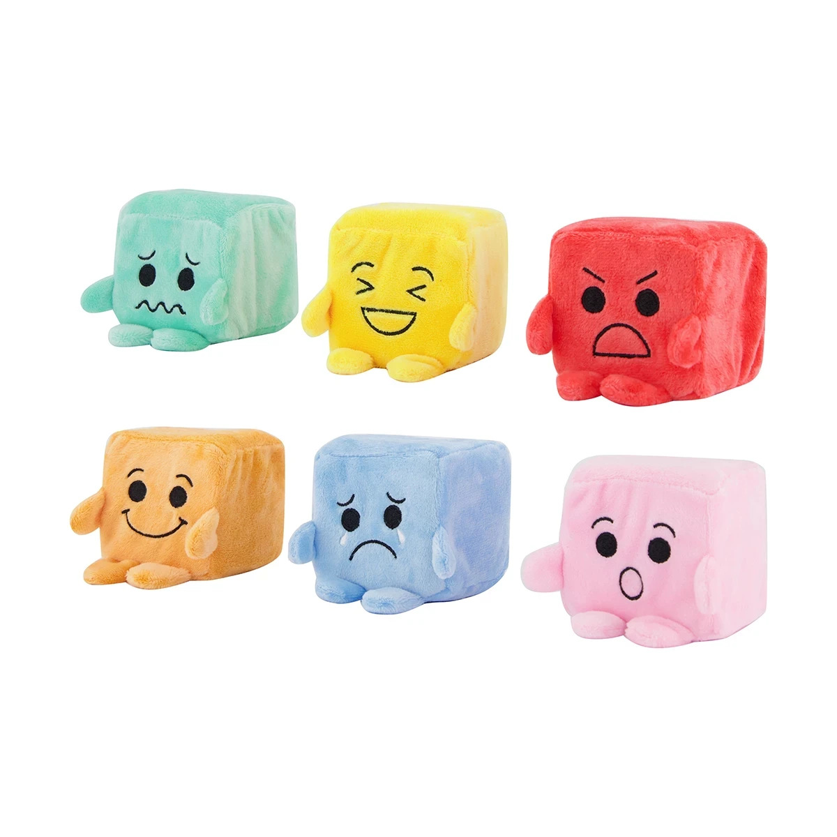 Cross-Border New Products Mini Emotion Blocks Plush Emotional Building Blocks Plush Puppet and Doll Toys. 
