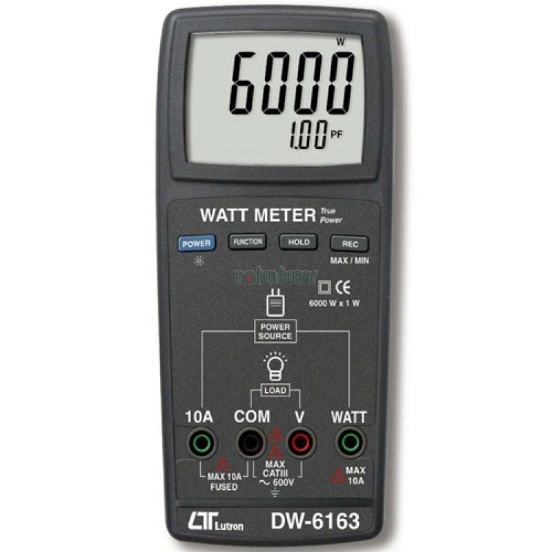Lutron DW-6163 Digital Wattmeter (600V, AC Watt:6000W)