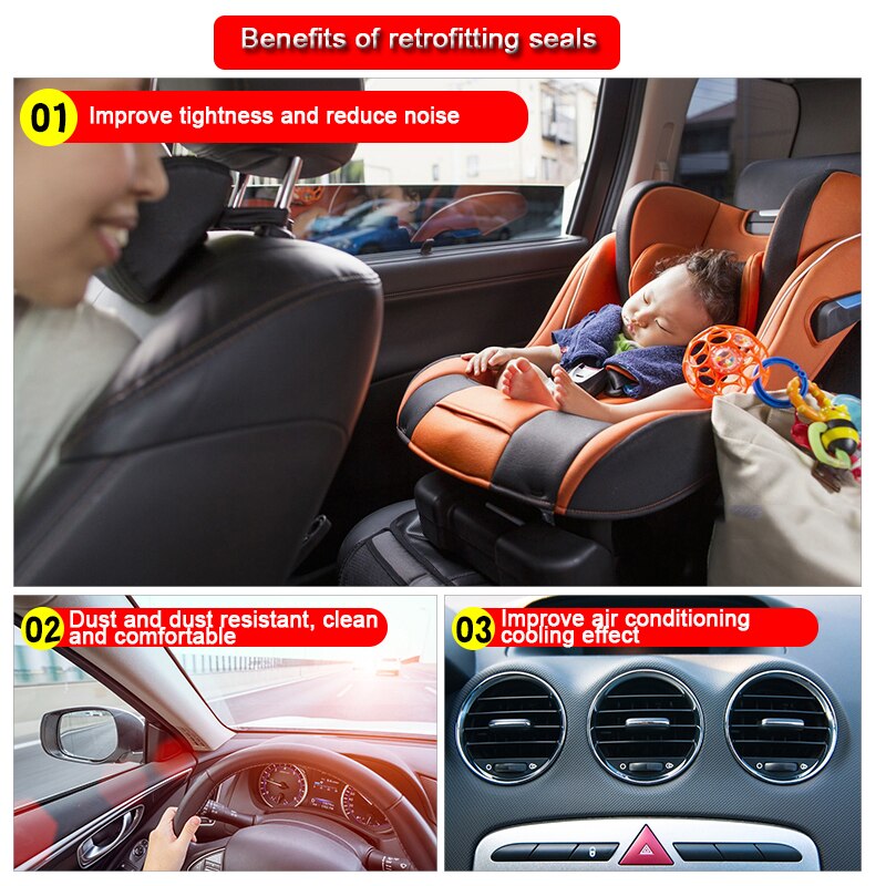 Car Door Rubber Seal Strip L-type for JAC S2 S3 S4 S5 S7 R3. 