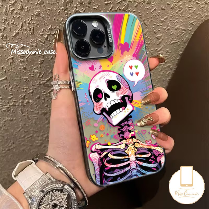 For Vivo Y03 Y100 Y17s Y30 Y11 Y12 Y27s Y20i Y22s Y27 Y31 Y21 Y21s Y100i Y18 Y16 Y36 Y35 Y17 Y91C Y51 Y12s Y33s Y15 Y02 Y20 V27 Y22 Y91 Y12i V29 Colorful Love Heart Cool Skull Case