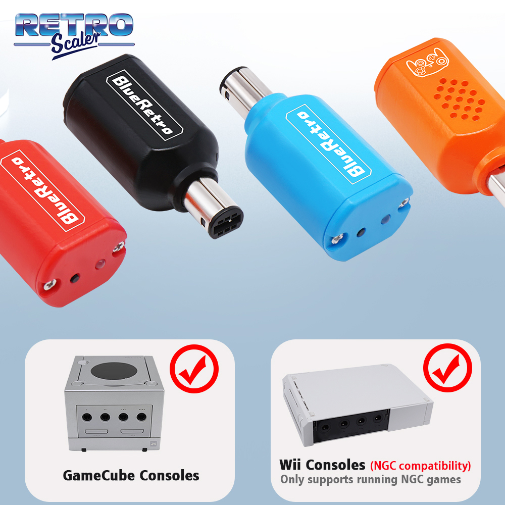 RetroScaler BlueRetro Wireless Controllers Adaptor For NGC GameCube Console to PS3 PS4 PS5 Switch Pro Gamesir T4 Pro Contorller. 