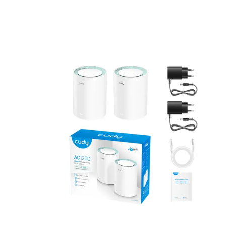 Cudy M1300 AC1200 Mbps Gigabit Dual-Band Mesh (2-Pack) Wi-Fi Router
