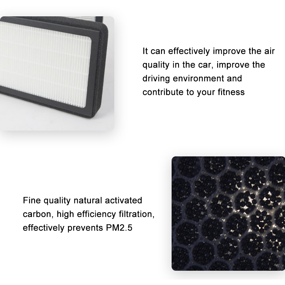 Vehicle HEPA Activated Carbon Filter CN95 Cabin Air Filter Air Filter Screen Replaceable Air Filter Car Accessories Compatible With Model3 / X. 