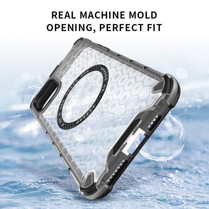 For Apple iPhone 11 Case Honeycomb MagSafe Shockproof Camera Protection Back Cover ip11 casing. 
