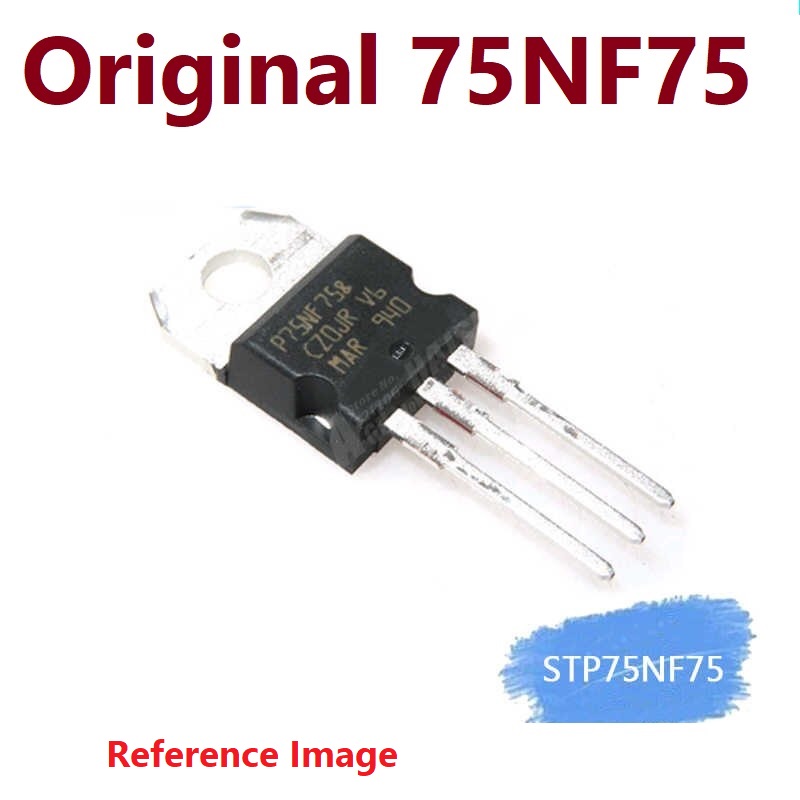 Original STP75NF75 Transistor 75NF75 MOSFET 80A 75V N-Channel TO-220 3 ...