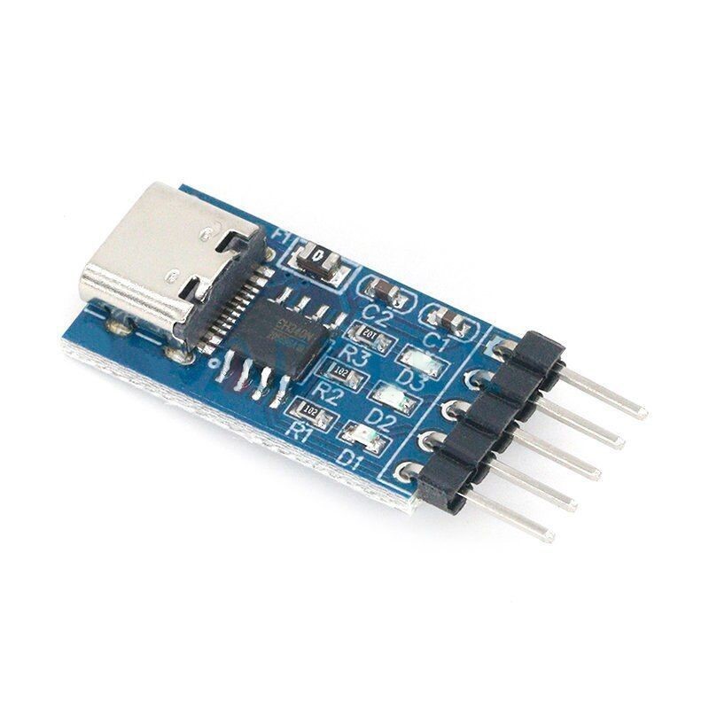 CH340 TYPE C Serial Port Module HW-234 CH340N TYPE-C Interface USB To TTL Serial Port Module CH340N DC 5V 3.3V 5 Pin Leads Header Type C USB To TTL CH340N Module Adapters. 