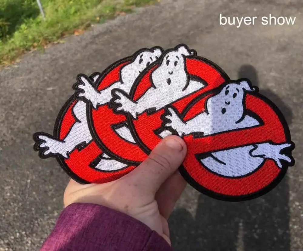 Ghostbuster Tactical Embroidered Patches Iron on Punk Patch for Clothes Stickers Horror Movie Morale Badge Backpack Accessory. 