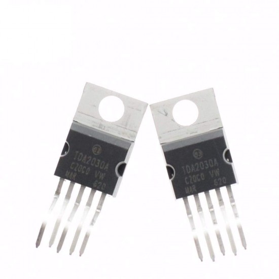 A CLASS TDA2030A TDA2030 TDA 2030 12V 44V 18W 5 Pin Leads Audio Amplifier IC TO-220-5 Package 18Watt Mono Hi-Fi Audio Power Home Entertainment Amplifier IC. 
