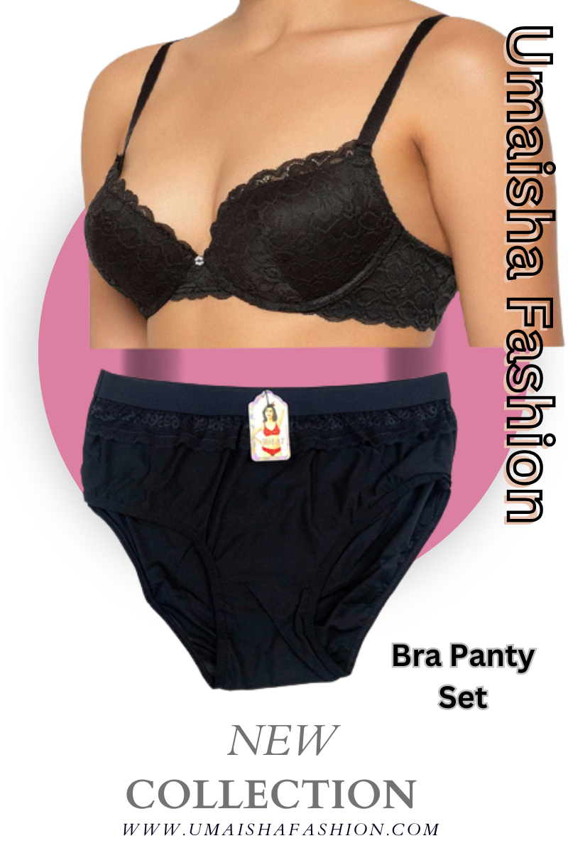Foam Padded Bra And Silk Panty Set Women's Lingerie Comfortable Sleepwear Nightgown