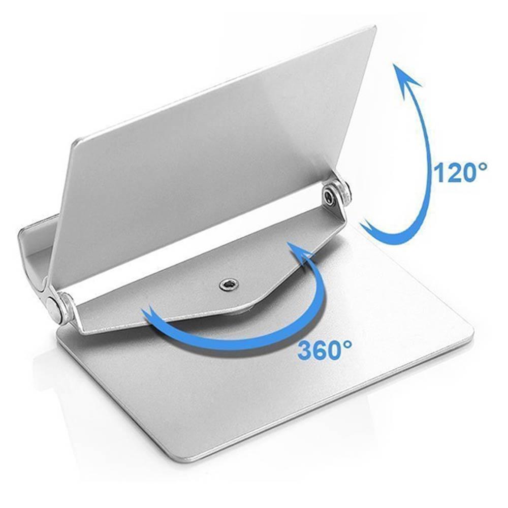 Aluminum Tablet Stand, Adjustable IPad Docks Holder, Universal 360?Rotatable Foldable Multi Angle Mini Portable Stand Compatible with IPad, IPhone. 